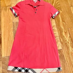 Vintage authentic Burberry Brit polo dress nova check details xxl 10/12